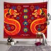 Китайский Новый год 2024 года, гобелен, новогоднее праздничное украшение, подвесная ткань, благословения, удача, гобелен, украшение весеннего фестиваля