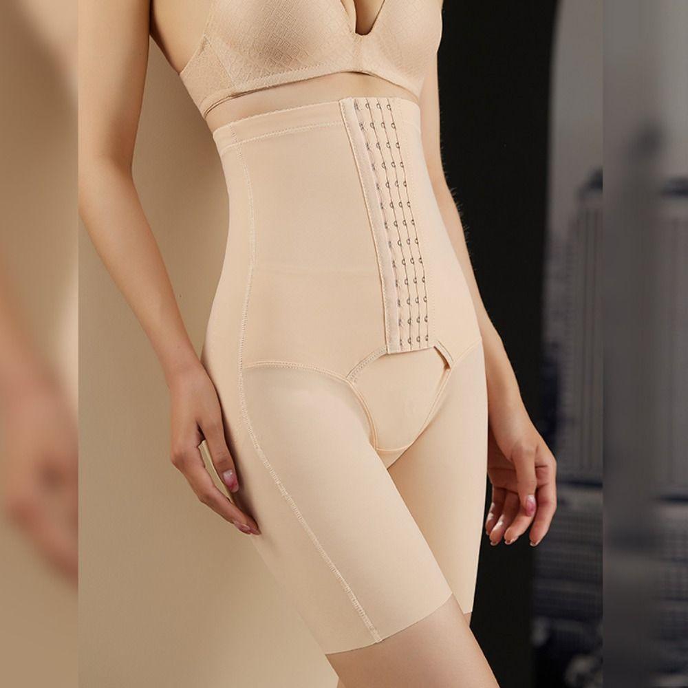 Tummy Shapers High Waist Shapewear Four Row Buckle Tummy Shapers Flat Belly Panties Lady