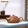 180ml Yixing Purple Clay Teapots Artists Handmade Fish Pot Raw Ore Hyperthermy Section Mud Tea Soaking Kettle Zisha Tea Set Gift
