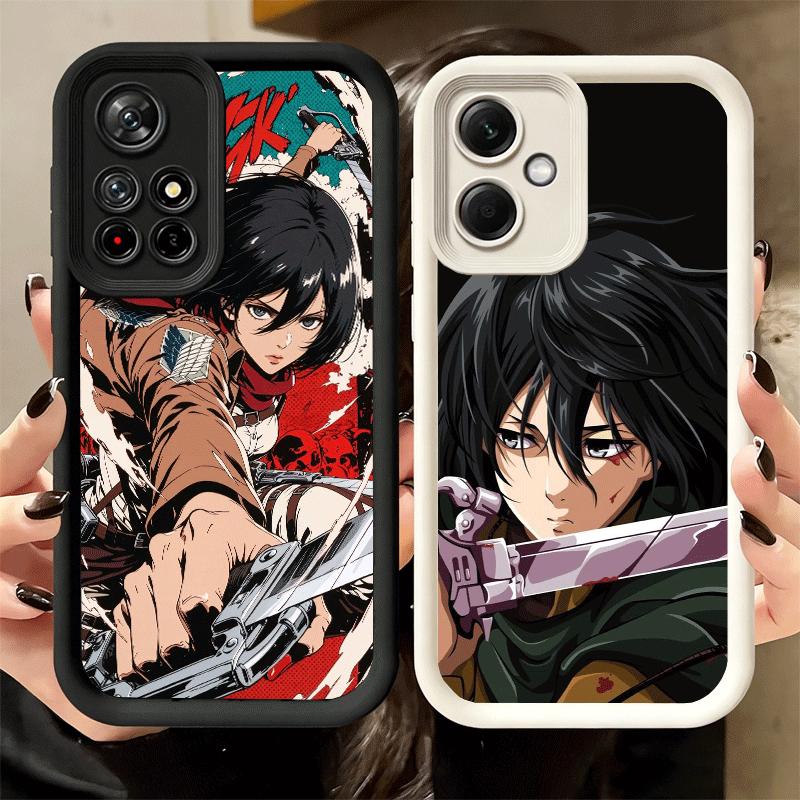 Чехол для телефона для Xiaomi Redmi Note 15 14 13 Pro Plus A-Attack On T-Titan Микаса Оболочка 12S 11 11S 11T 5G 14S Мягкий силикон Funda