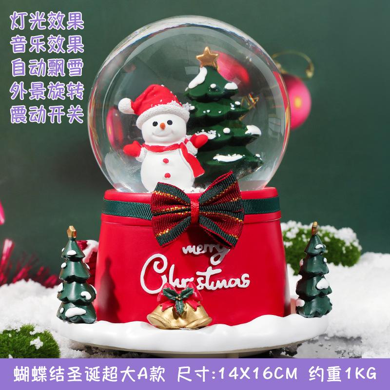 Christmas Gift Crystal Ball Music Box Ornament Music Box Music Box Music Box Santa Claus Snowman Children's Christmas Gift