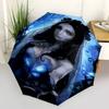 Corpse Bride Inspired Automatic Opening Folding Umbrella 8 Bone Iron Frame, Suitable for Fans, Travelers, Daily Use, Gift Idea0165b