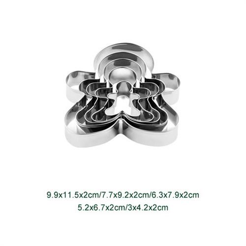 Набор из 5 рождественских формочек для печенья из нержавеющей стали рождественской тематики, формочки для печенья, инструменты для выпечки своими руками, рождественский подарок