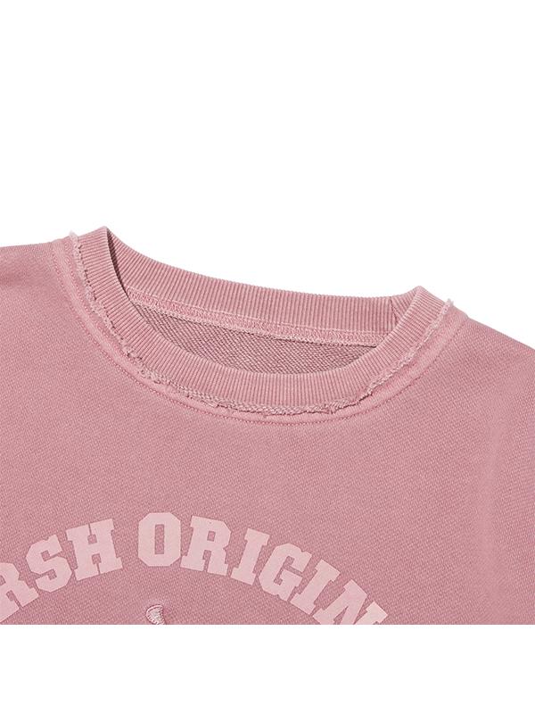 KIRSH Свитшот кроп с пигментной окраской 'Arch Cherry' [Розовый]