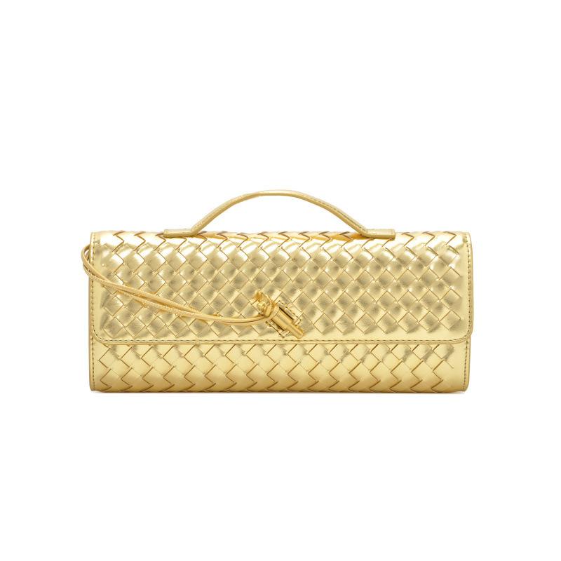 Specialized In Niche Woven One-Shoulder Baguette Bags, Fashionable Portable And Horizontal Clutch Bags, Versatile Women'S Oblique Span Bags