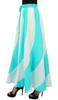 Bimba Long A-Line Maxi Spiral Summer Skirt Cotton With Back Elastic & Side