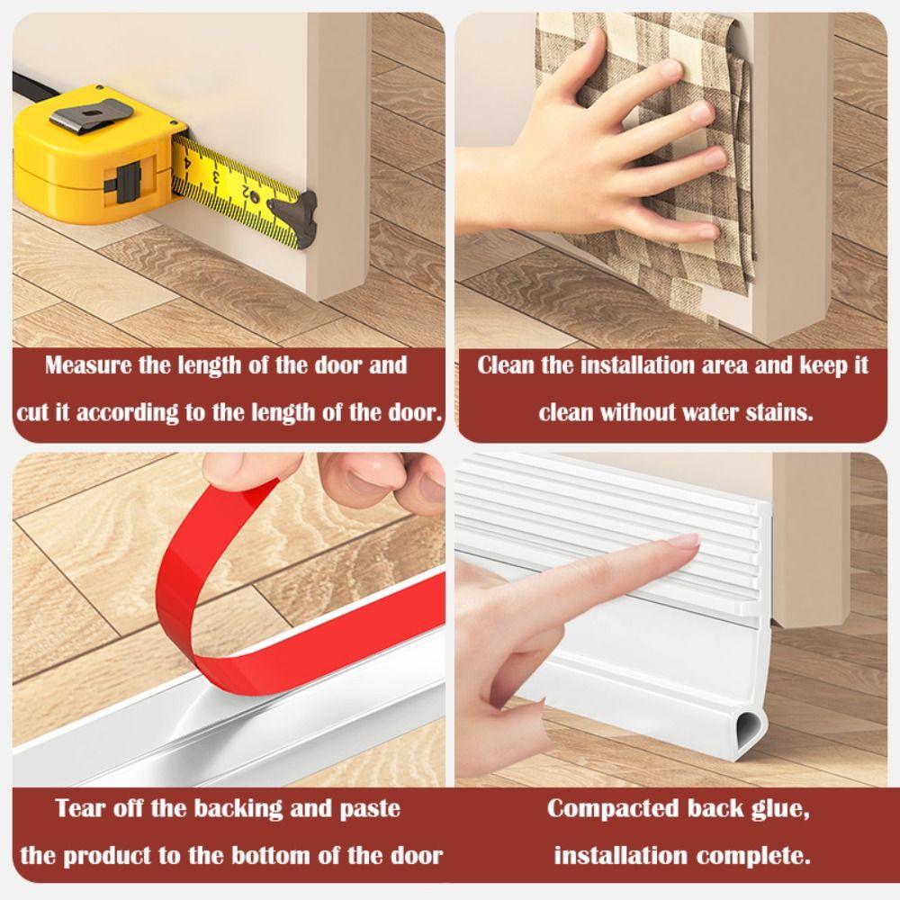 Self-adhesive Door Draft Stopper Insect Prevention Blocker Door Bottom Sealing Strip  Living Room