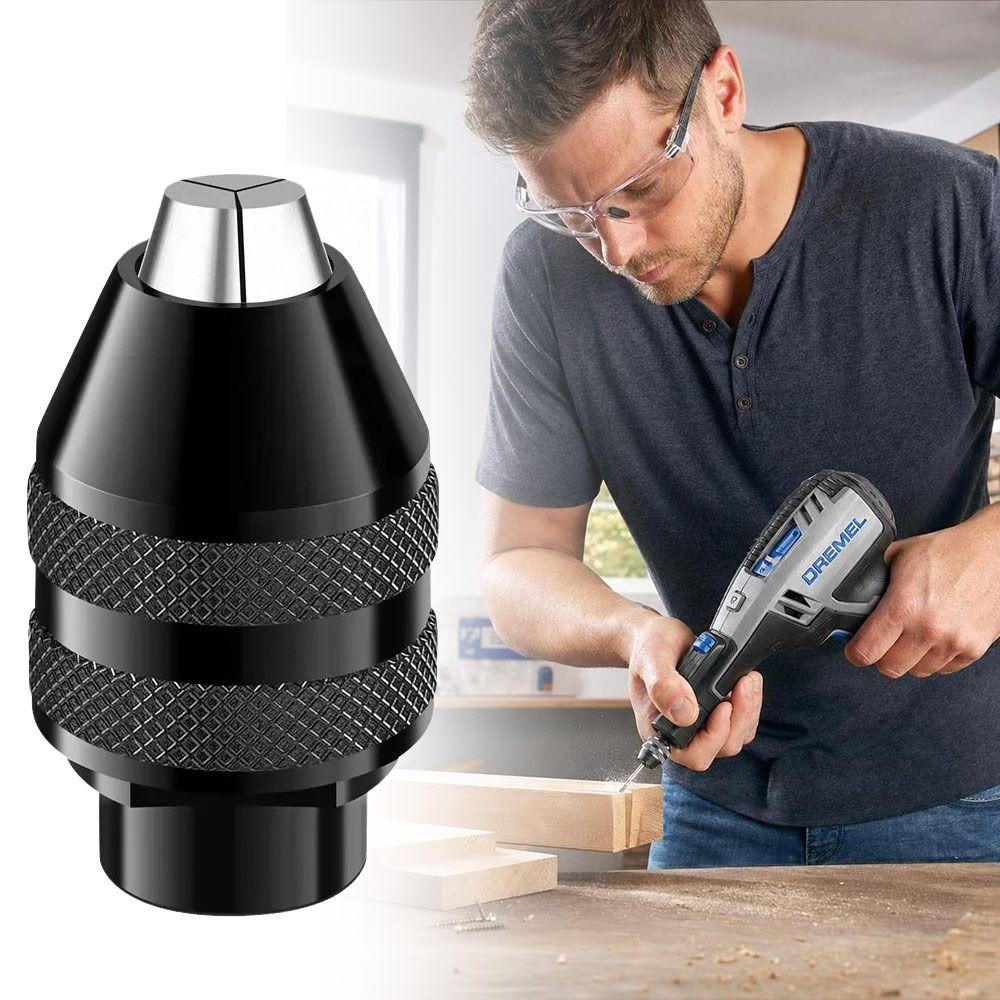 Alloy Rotary Tool Chuck Mini Drill Chuck for Engraving Carving Polishing and Woodworking