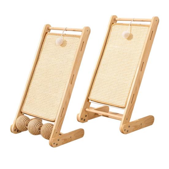 Наклонная когтеточка из сизаля, наклонная рампа для когтей, наклонная когтеточка с шариками для домашних кошек и котят, защита домашней мебели