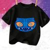 Summer Vintage KPop Demon Hunters Pet Tiger Cartoon Children T-Shirt Anime Short Sleeve Girl Boy Tee Shirt Cute Tops Kid Clothes