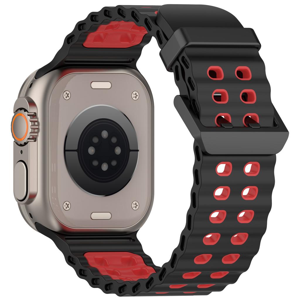 Watch Band for Apple Watch Series 10 Ultra 9 8 7 SE 6 5 4 3 2 1 46mm 49mm 45mm 44mm 42mm Dual Color Silicone Strap