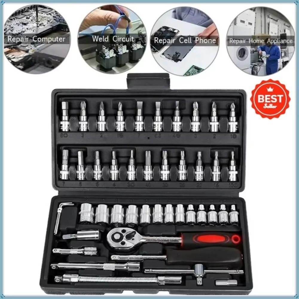 Versatile Socket Ratchet Wrench Kit Car Repair Tool Set For Auto Mechanical Repair