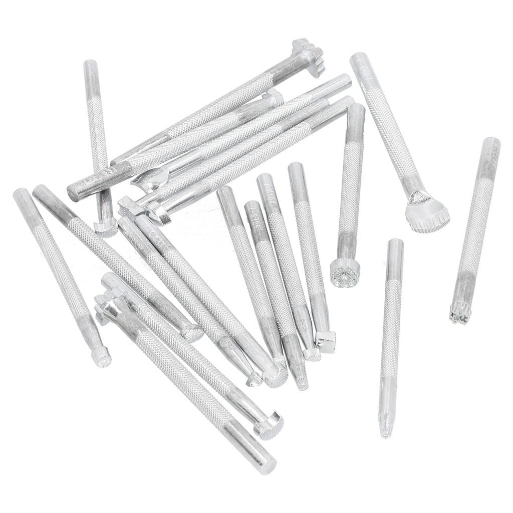 20Pcs Leather Stamp Punch Stamping Carving Pattern Making Tool Leathercraft Embossing Mold