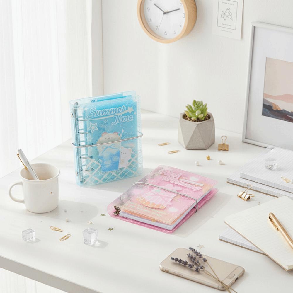 Exquisite Binder Ring Notebook Frosty Series Diary Book Creative PVC Notebook Journal Writing