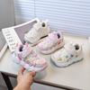 Детские зимние кроссовки Милые кроссовки для школы для девочек Принцесса Мода Универсальные Детские Повседневные Хлопковые Туфли Нескользящие Дышащие