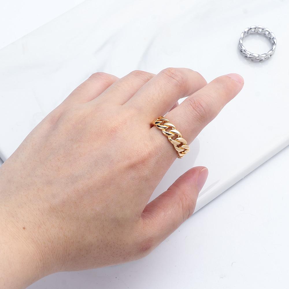 Новый модный свадебный подарок для женщин и мужчин, кольцо-цепочка, ювелирное кольцо из нержавеющей стали