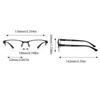 Classical Half Frame Men Business Glasses Ultralight Flexible Eyewear Men Metal Black Frame Blue Light Blocking Clear Lens Square Eyeglasses