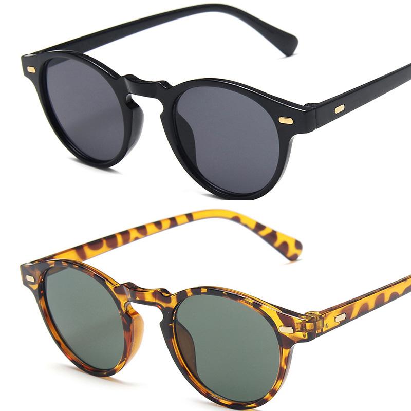 2PCS Classic Fashion Round Sunglasses Women Men Simple Trend Brand Designer Sun Glasses Fishing Male Female Glasses UV400