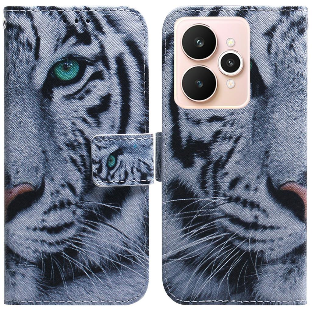 Для Realme 15 Pro 5G/15 5G Чехол-кошелек с принтом из кожи