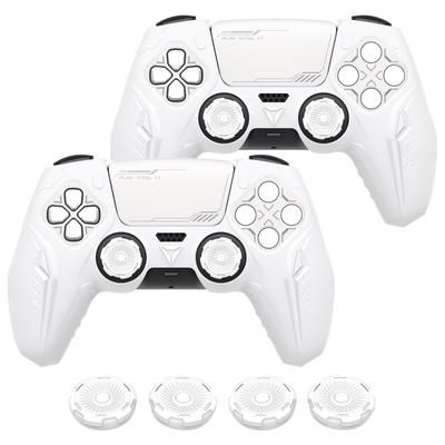 PlayVital 2 комплекта премиальных силиконовых чехлов для чехла-ручки для PS5, защитный чехол с кибермеханическим дизайном для совместимости с официальной зарядкой PS5