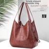 European-American Retro Women's Soft Leather Shoulder Tote Bag