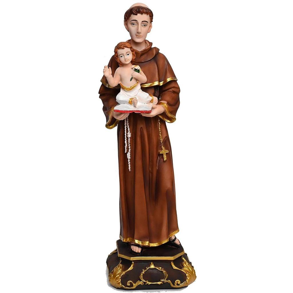 St Anthony Statue of Patron St Anthony of Padua for Home Altar 12 Inches