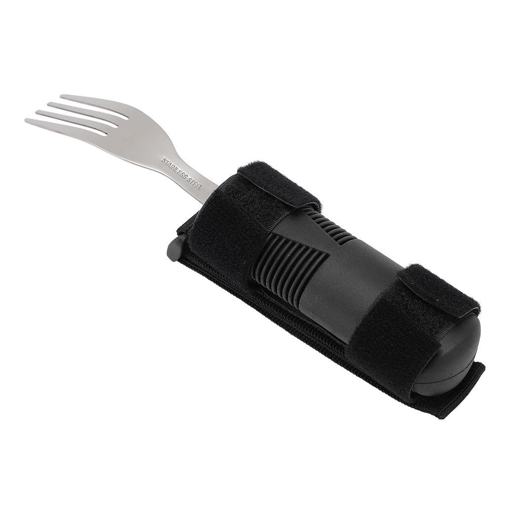 Адаптивный столовый прибор с регулируемой ручкой-ремешком, адаптивная вилка для еды из нержавеющей стали