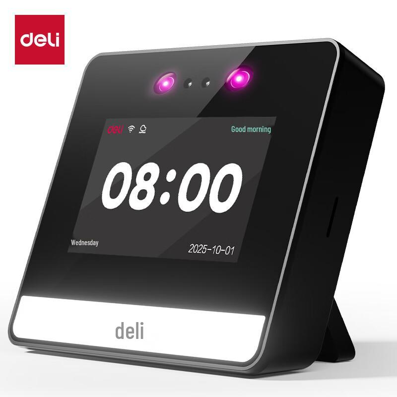 Deli Биометрический облачный терминал учета рабочего времени DL-D5S, китайская вилка (адаптер в комплекте)