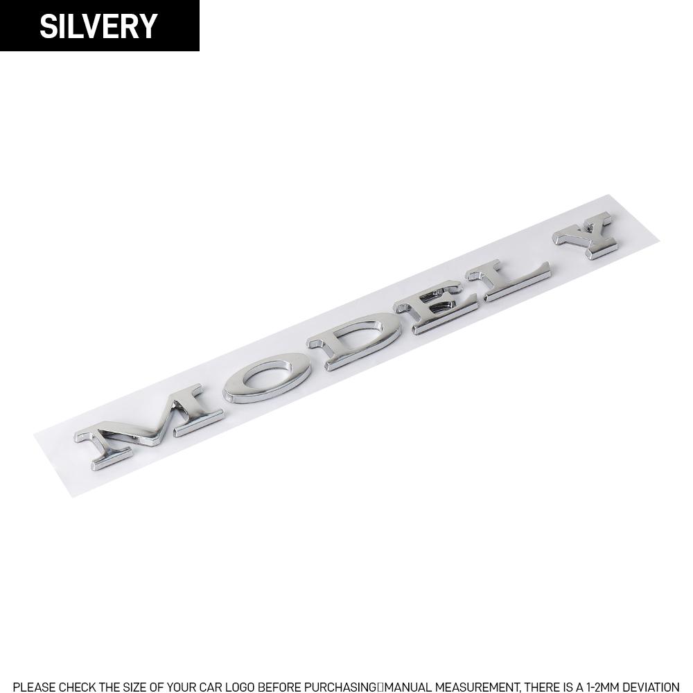 3D ABS Emblem Letters Car Rear Trunk Badge Sticker For Tesla Model Y Model S Model X SpaceX Bonina P85D Beast Roadster Juniper