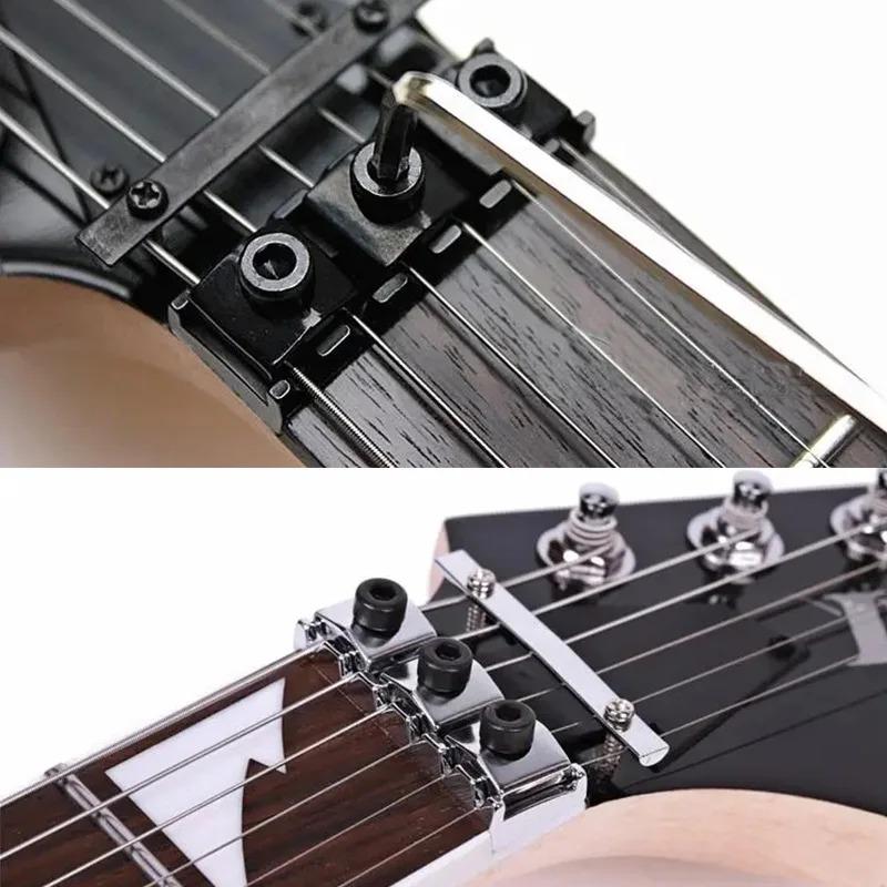 Набор из 42 мм металлической стопорной гайки для системы тремоло Floyd Rose, запасные части для стопора струн электрогитары с винтами и ключом
