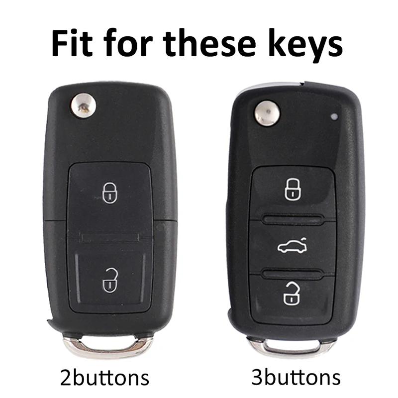 Чехол-футляр из ТПУ для брелока автомобильного ключа для Volkswagen VW Tiguan Beetle Caddy T5 Up Eos Skoda Octavia Seat Leon Altea Polo Golf Passat