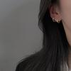 Fashion Simple Small Hoop Earrings for Women 2026 Trend Twist Metal Circle Geometric Round Earrings Party Zircon