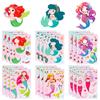 6 Photos/pack Cartoon Little Mermaid Dress and Expression Collage DIY Decorative Face Change Stickers