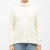 Ecru Turtleneck Sweater Marthy Asymmetrical Woman