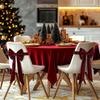 Christmas Velvet Chair Bows Tie Chair Back Ribbons Sashes Set for Weddings and Event for Enhancing Venue Elegances