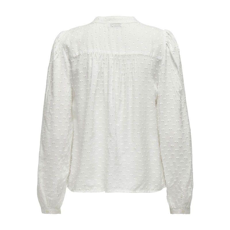 Женская белая кружевная рубашка с длинным рукавом JDY