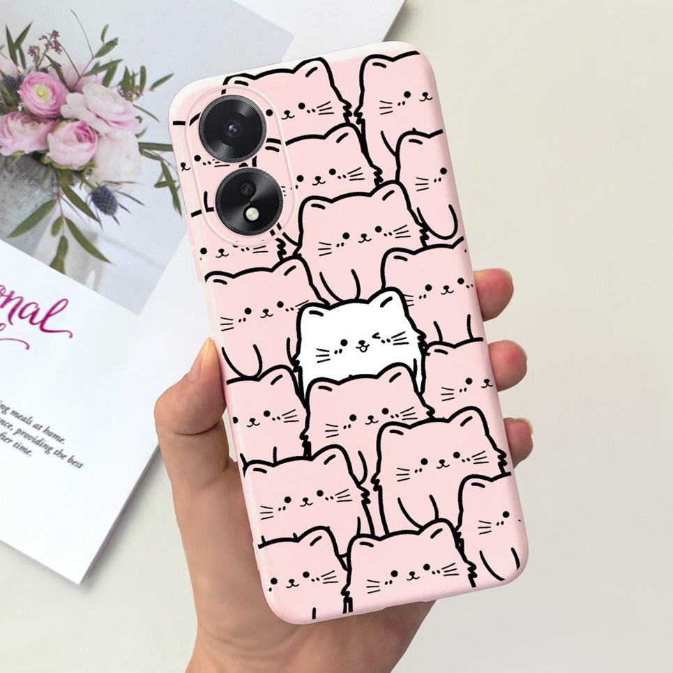 Чехол для телефона OPPO A17 A17K Цветок Астронавт Мягкий Силиконовый Матовый Чехол Для Coque OPPOA17 OPPOA17K A 17 17K Fundas Ударопрочный