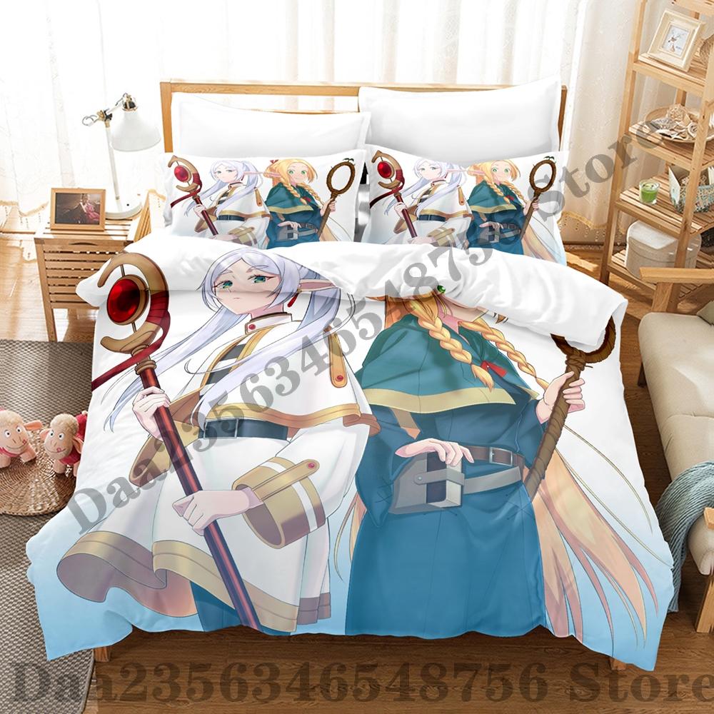 Delicious in Dungeon Bedding Set Single Twin Full Queen King Size Bed Set Adult Kid Bedroom Duvetcover Sets Anime Bed Sheet Set