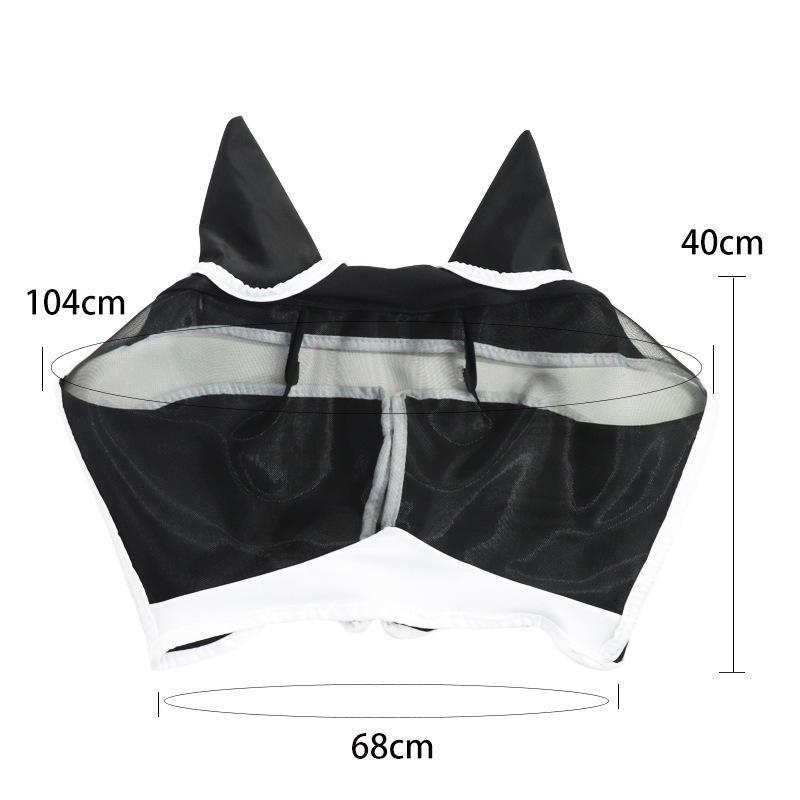 1 шт. дышащая маска для лошади, москитная крышка, эластичная маска для полета лошади, эластичная защита от комаров, уши, защита глаз, полная сетка, защита от УФ-лучей