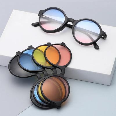 Модные солнцезащитные очки для чтения с оправой TR90, наборы с магнитным зажимом, зеркальные, для ночного видения, мужчины, женщины