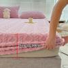 Winter Warm Fitted Sheet Milk Velvet Bed Cover Solid Color Thickened Mattress Protector for Bedroom Living Room Mattress Cover
