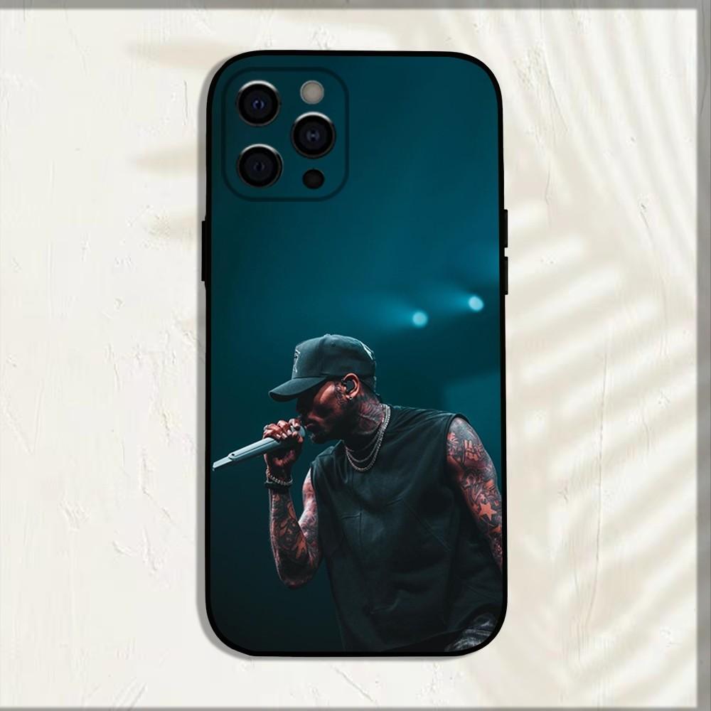 Чехол для телефона американского рэпера C-Chris Brown для iPhone 16,15,14,13,12,11,Pro,X,XS,Max,XR,Plus,Mini Мягкий черный чехол