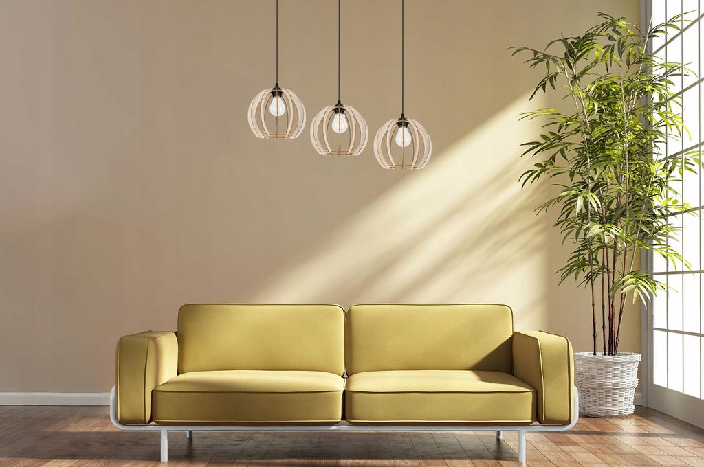 Modern wooden LED ceiling pendant lamp