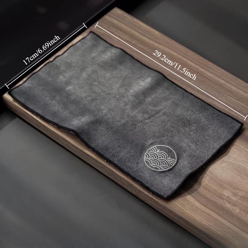 Водопоглощающее чайное полотенце, чайная ткань, утолщенная скатерть для журнального стола, чайная посуда в стиле дзен, полотенце, хлопчатобумажная льняная тряпка, аксессуары для чайного стола