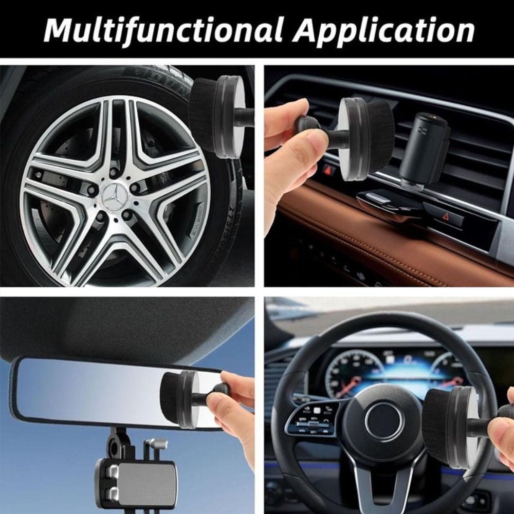 High-Density Car Tire Brush with Stand Tire Shine Brush for Tire Polish Wax Care