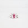 Редкий драгоценный камень розовый турмалин, ювелирное кольцо из стерлингового серебра 925 пробы для свадебного подарка CZR-3-8