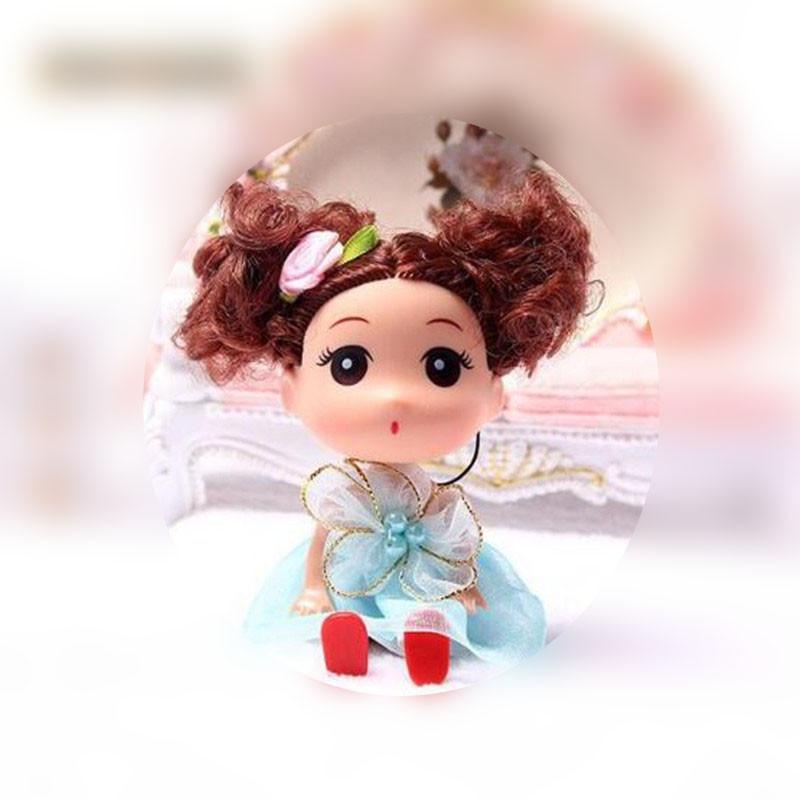 Cute Pearl Flower Puzzle Doll Toy Small Pendant Dress Doll Toy for Children's Valentine's Day Gift, Unisex 12cm