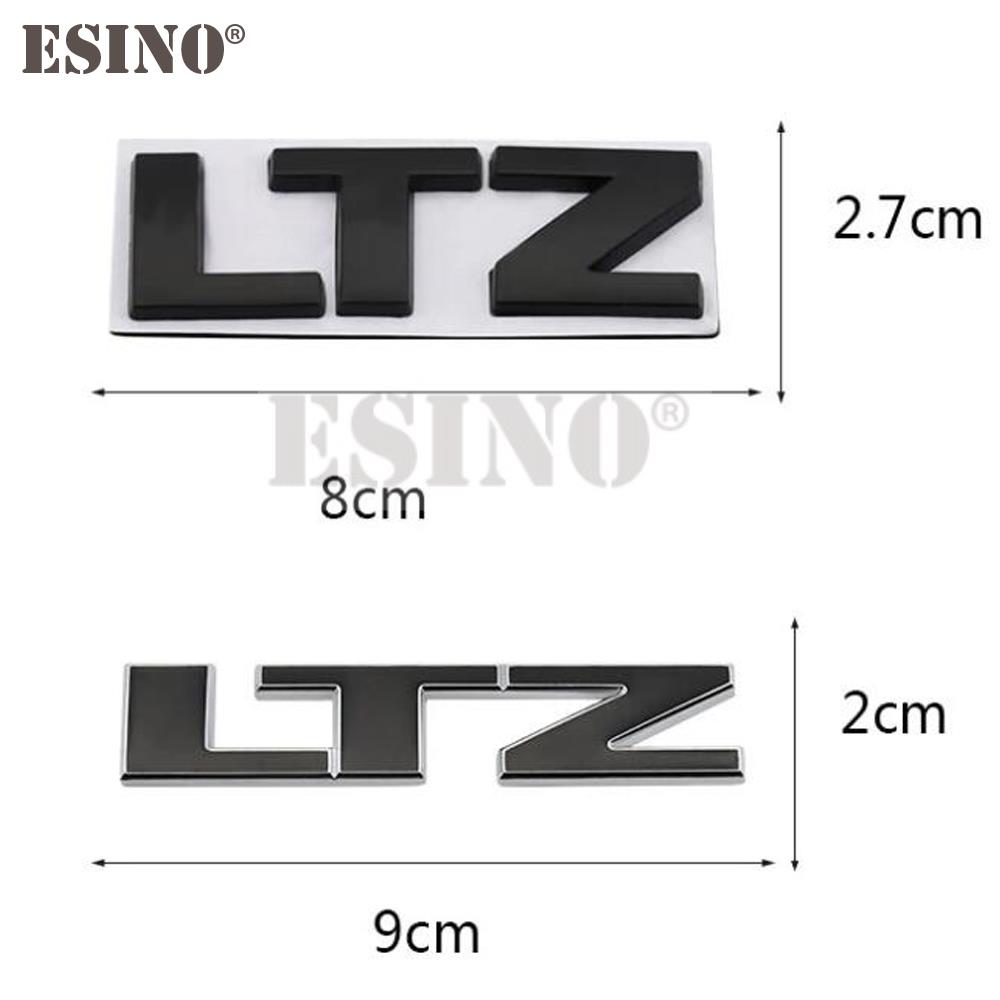 AABHC1 Car Styling 3D LTZ Metal Zinc Alloy Car Sticker Badge Body Rear Trunk Adhesive Decal Emblem for Chevrolet Silverado Cruze Spark