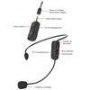2.4GHz Wireless Lavalier Microphone Head-mounted Microphone Set with Receiver for Amplifier Voice Speaker Teaching Tour Guide