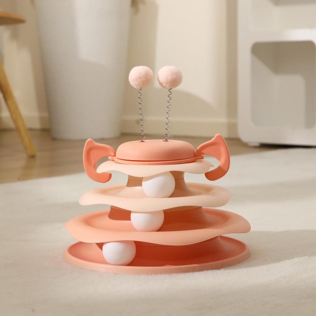 Набор игрушек для кошек с надувной пчелой-неваляшкой и игровым колесом для интерактивной игры и в подарок